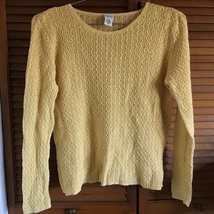 Eileen Fisher small yellow cotton sweater